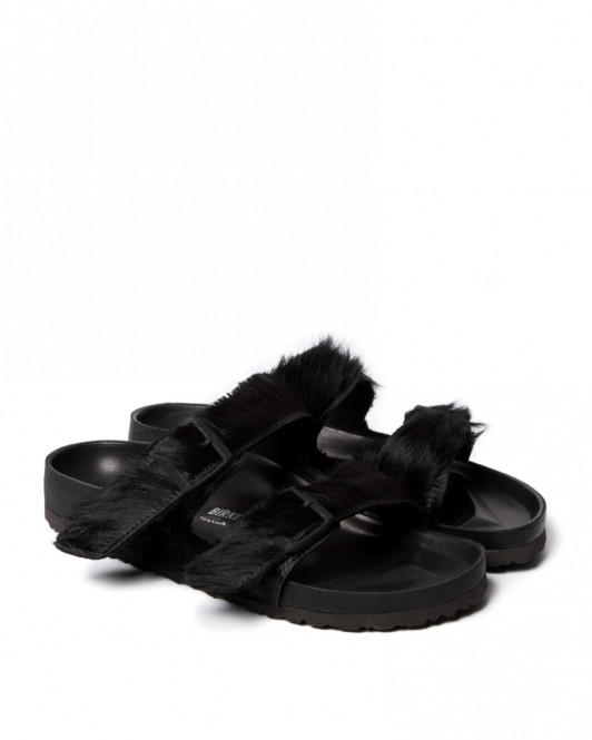 BIRKENSTOCKxRickOwens_Arizona_LongHairCowFurBlack