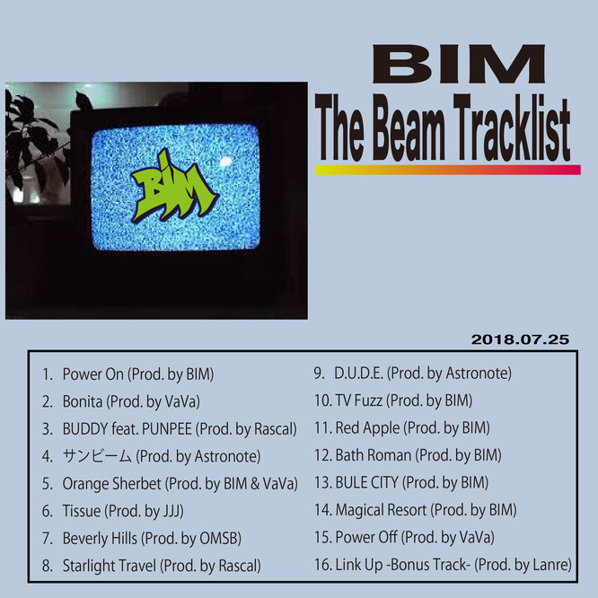 BIMの1stアルバム『The Beam』のトラックリストが発表 - FNMNL