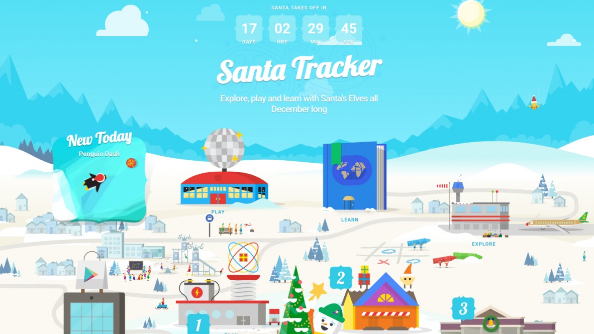 Santa Trackerで遊ぼう！学ぼう！Googleがサンタクロースを追跡