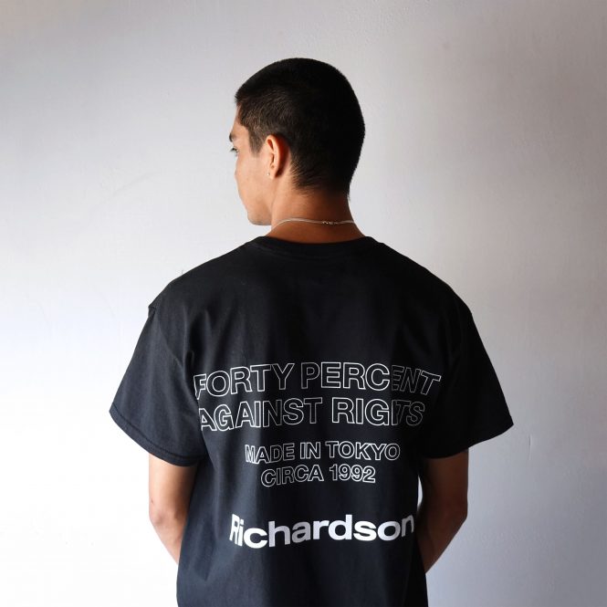 RichardsonとForty Percent Against Rights®によるコラボTシャツ